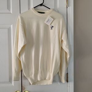 Chalice 100 Pure Cotton from Scotland 1970 Plaid Crest Sweater Sz M NWT